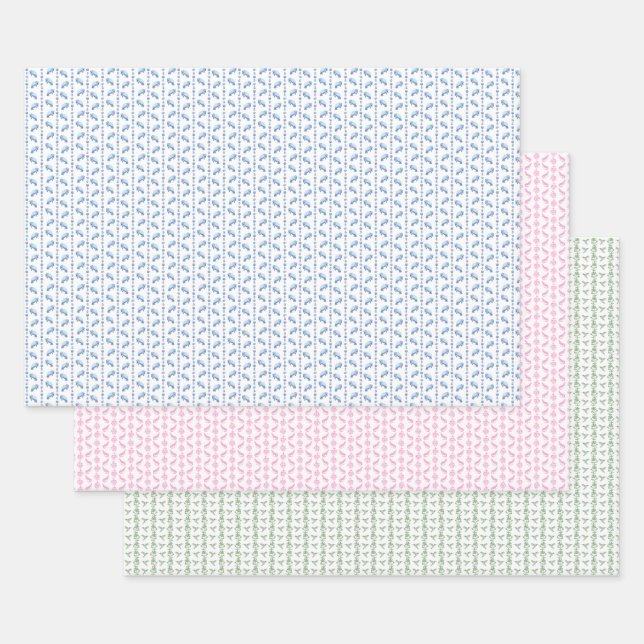 Papier d'emballage animal à impression par bloc (3 (Lot)