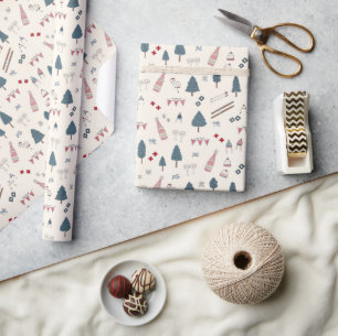 Papier d'emballage Après Ski Cadeau d'hiver pour E