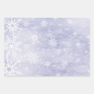 Papier d'emballage blanc de flocon de neige