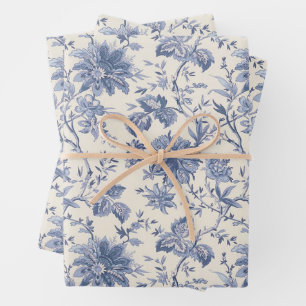 Papier d'emballage Bleu Campagne