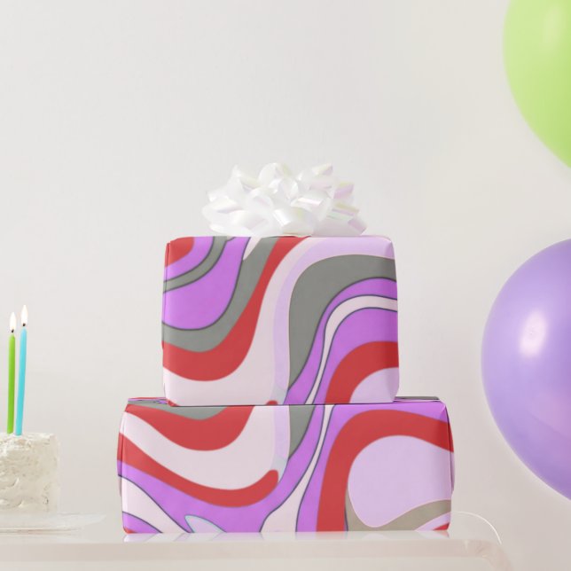 Papier d'emballage cadeau abstrait pastel (Cadeaux de fête)
