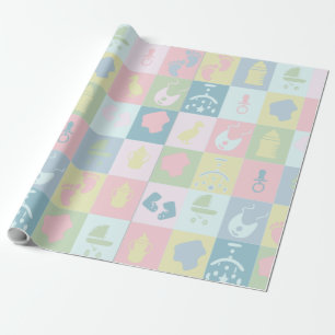 Papier d'emballage cadeau Baby Shower