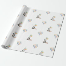 Papier d'emballage cadeau Ballon animal Panda Ador