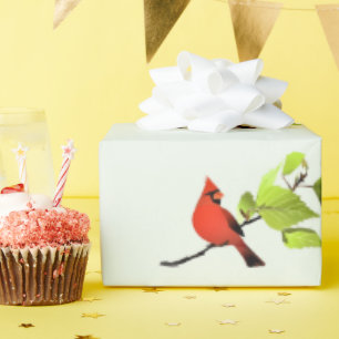 Papier d'emballage cadeau classique oiseau chanteu