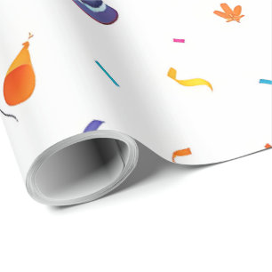 Papier d'emballage cadeau coloré