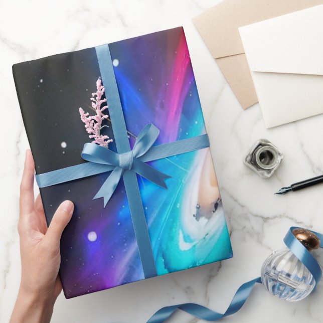Papier d'emballage cadeau d'anniversaire Galaxy Fa (Cadeaux)