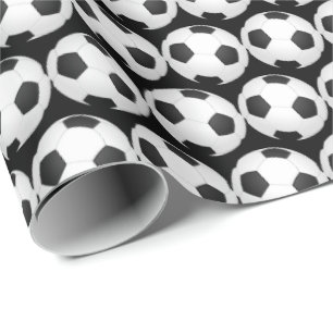 Papier d'emballage cadeau de football