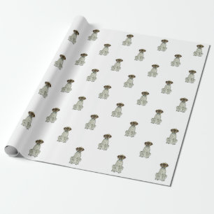 Papier d'emballage cadeau de griffon de pointage