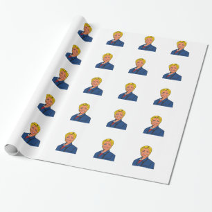 Papier d'emballage cadeau de Hillary Clinton