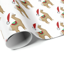 Papier d'emballage cadeau de Noël Alpaca