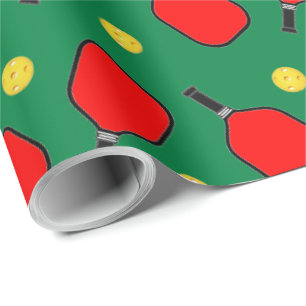 Papier d'emballage cadeau de Noël Pickleball
