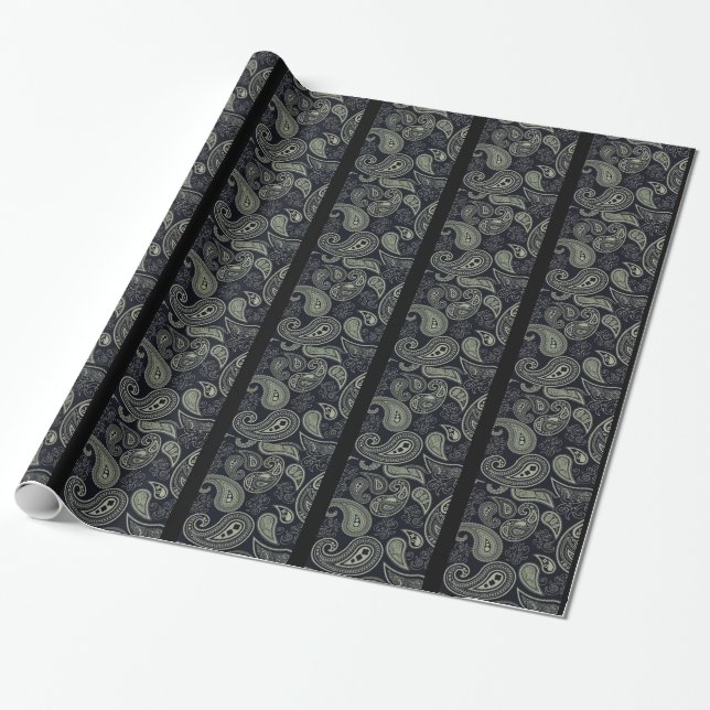 Papier d'emballage cadeau de Paisley (Déroulé)