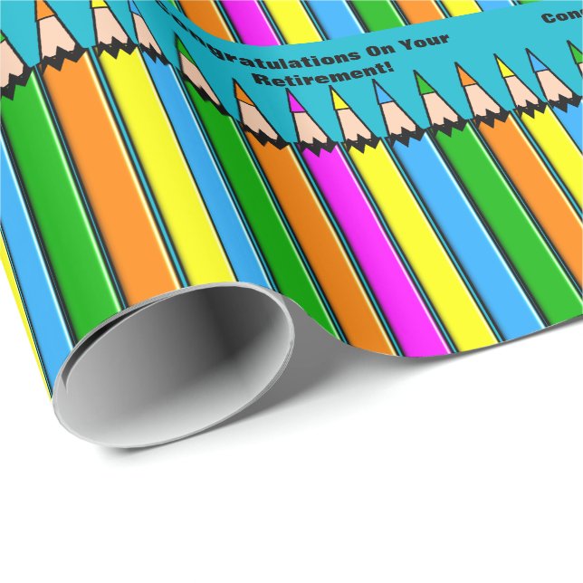 Papier d'emballage cadeau de retraite de (Coin rond)