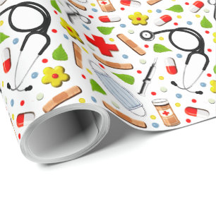 Papier d'emballage cadeau de soins de santé