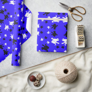 Papier d'emballage cadeau de solstice d'hiver pour
