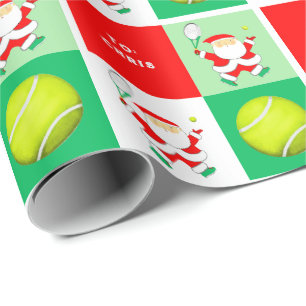 Papier d'emballage cadeau de vacances de tennis