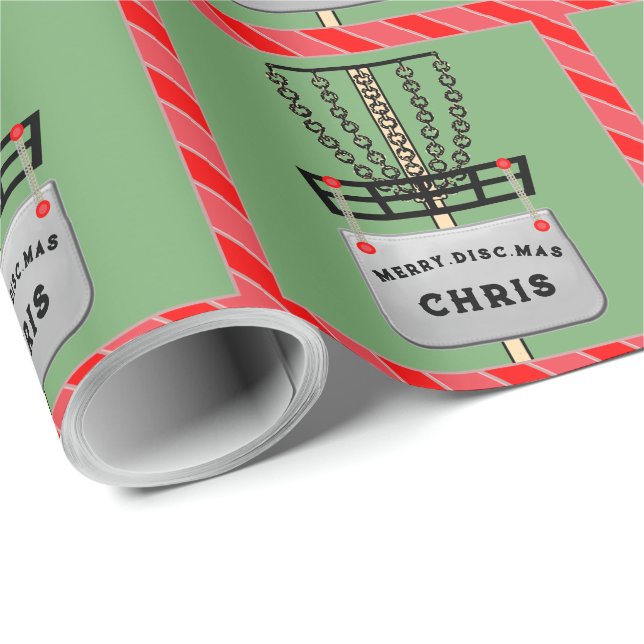 Papier d'emballage cadeau de vacances pour Disc Go (Coin rond)