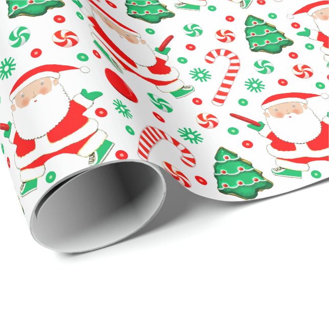 Papier d'emballage cadeau de vacances pour Disc Go (Coin rond)