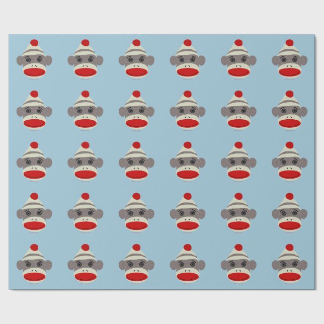 Papier d'emballage cadeau de visage de singe de (Couture)