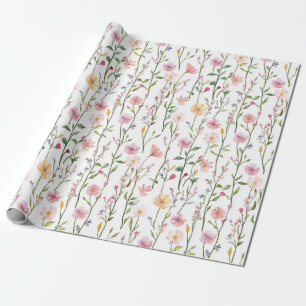 Papier d'emballage cadeau Fleurs sauvages printani