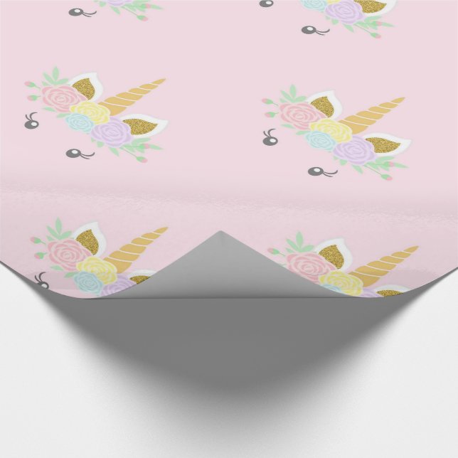 Papier d'emballage cadeau licorne (Coin)