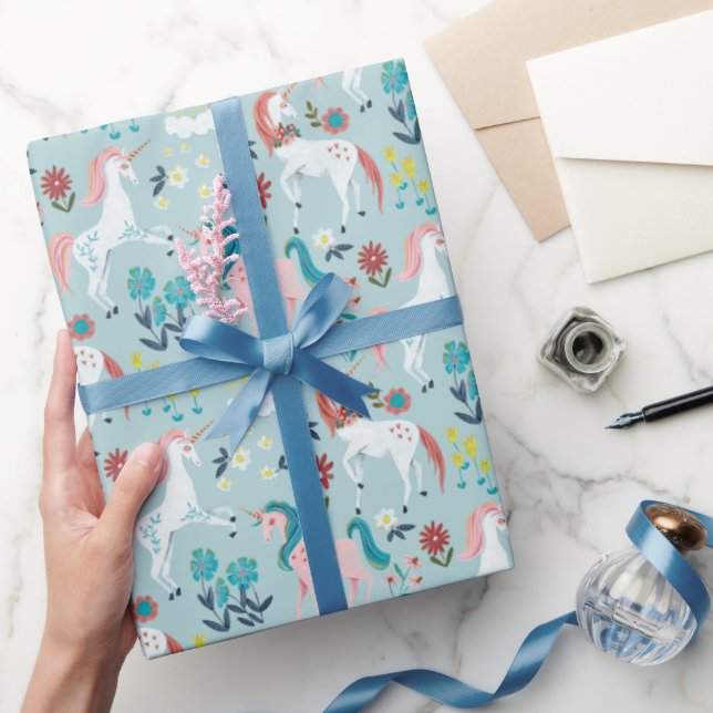 Papier d'emballage cadeau Licorne Mignon pour anni (Cadeaux)