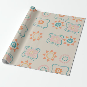 Papier d'emballage cadeau motif abstrait