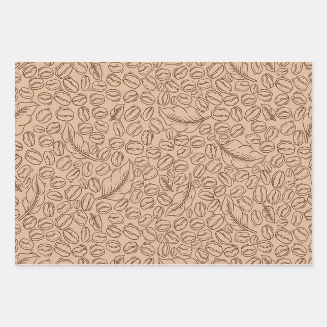 Papier d'emballage cadeau pour fèves de café pour  (Devant)