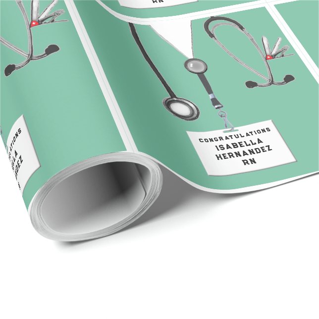 Papier d'emballage cadeau pour remise de diplôme d (Coin rond)
