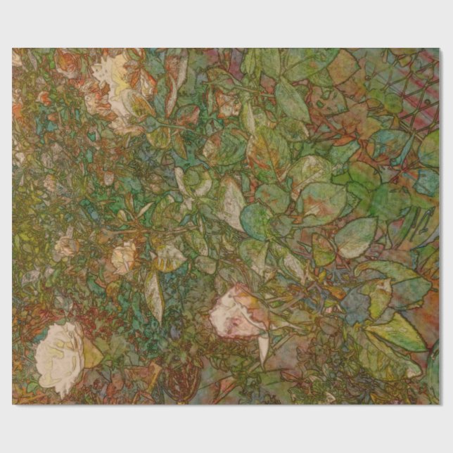 Papier d'emballage cadeau Roses (Plat)
