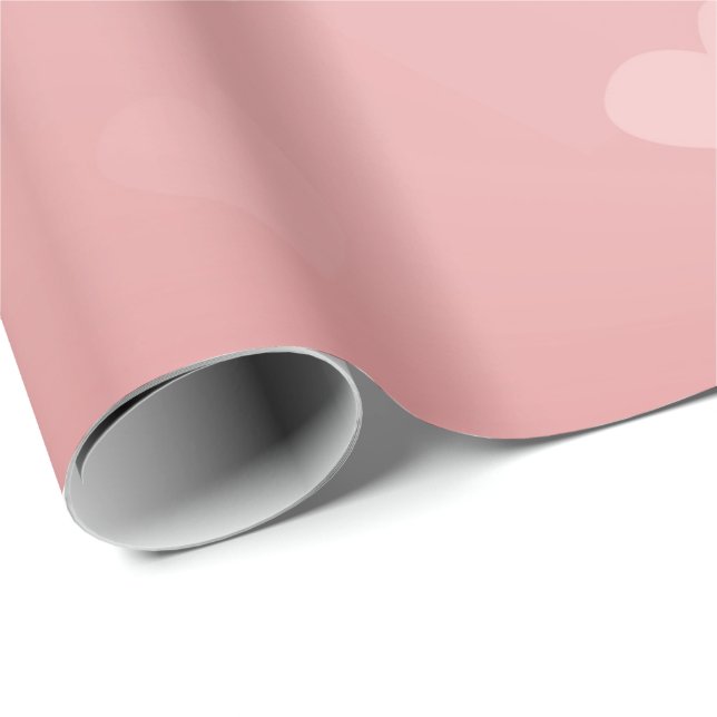 Papier d'emballage cadeau Saint-Valentin coeurs ro (Coin rond)