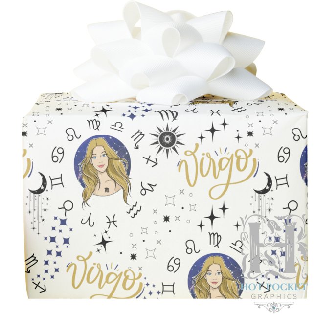 Papier d'emballage cadeau Zodiaque Vierge (Créateur téléchargé)