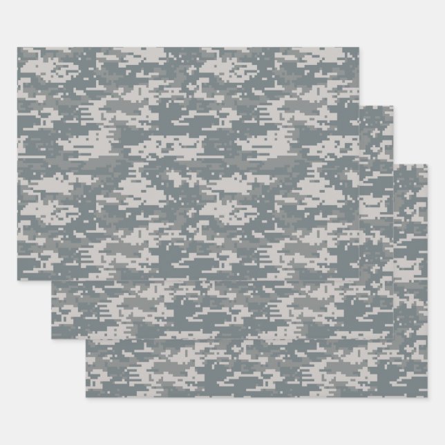 Papier d'emballage Camouflage, Camouflage numériqu (Lot)