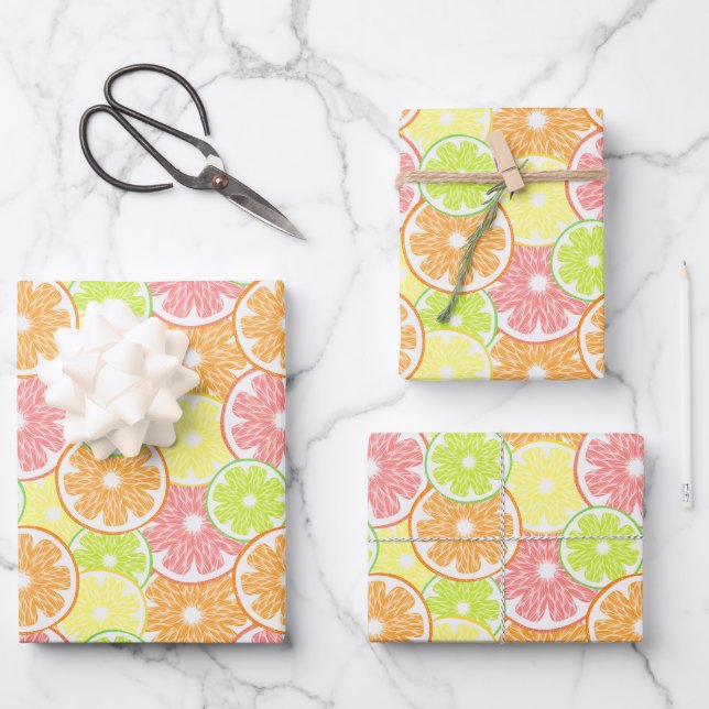 Papier d'emballage Citron, Emballage Cadeau de Fru (Recto)