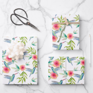 Papier d'emballage Colibri, Emballage Cadeau Oisea