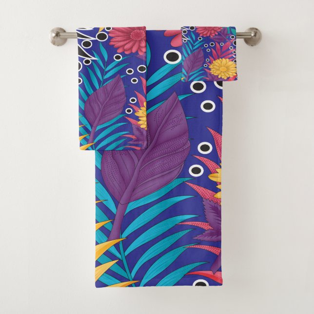 Papier d'emballage coloré avec floral créatif (En situation)