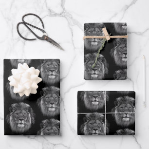Papier d'emballage conçu par Lion africain