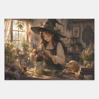 Papier d'emballage Cottage de sorcière florale rêv