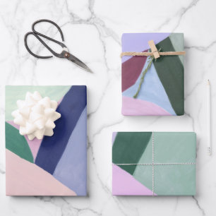 Papier d'emballage d'art abstrait coloré