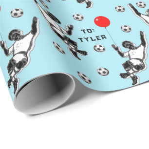 Papier d'emballage de cadeau d'anniversaire de foo