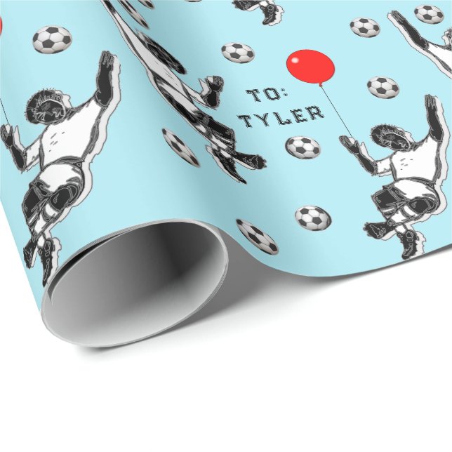 Papier d'emballage de cadeau d'anniversaire de foo (Coin rond)
