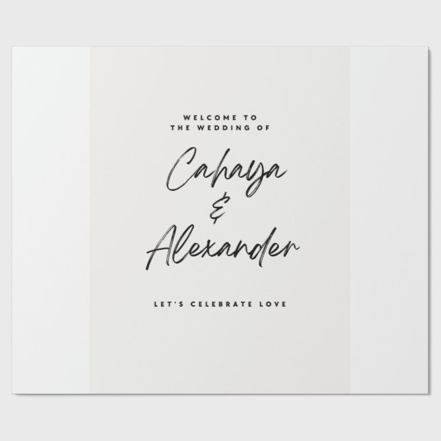 Papier d'emballage de cadeau de mariage (Plat)