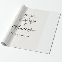Papier d'emballage de cadeau de mariage