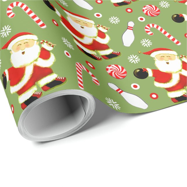 Papier d'emballage de cadeau de vacances de bowlin (Coin rond)