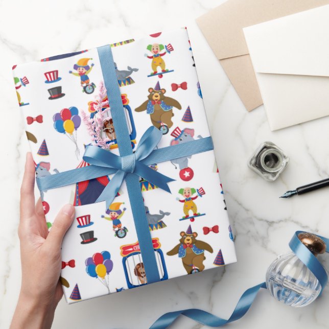 Papier d'emballage de cirque, emballage cadeau de  (Cadeaux)