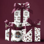 Papier d'emballage de mariage floral aquarelle en<br><div class="desc">Célébrez le couple spécial avec ces feuilles de papier d'emballage personnalisées adorables avec photo et nom de félicitations ! Parfait pour les mariages,  les fiançailles,  les anniversaires de mariage et les enterrements de vie de jeune fille !</div>