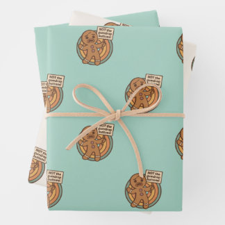 Papier d'emballage de Noël au gingembre mignon Gin