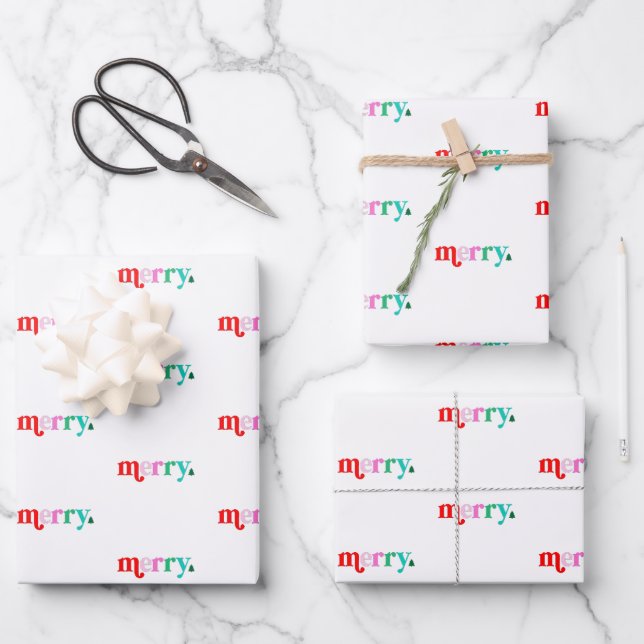 Papier d'emballage de Noël coloré (Recto)