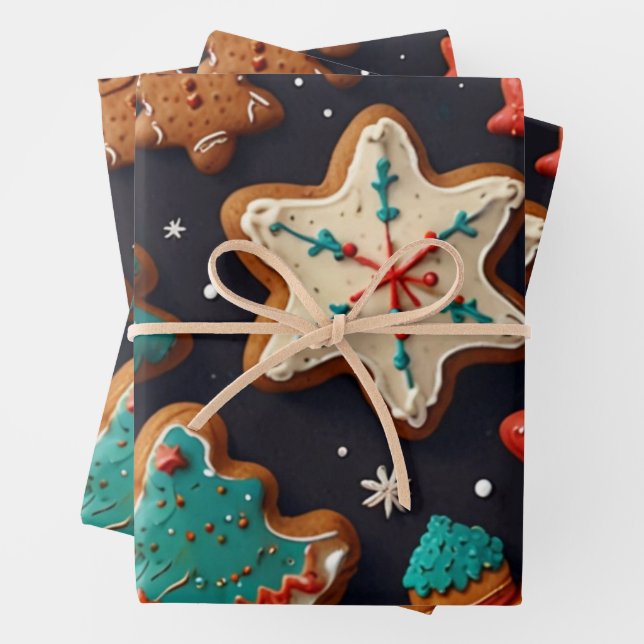 Papier d'emballage de Noël festif (En situation)