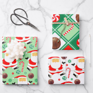 Papier d'emballage de Noël pour basket-ball